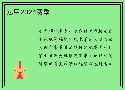 法甲2024赛季